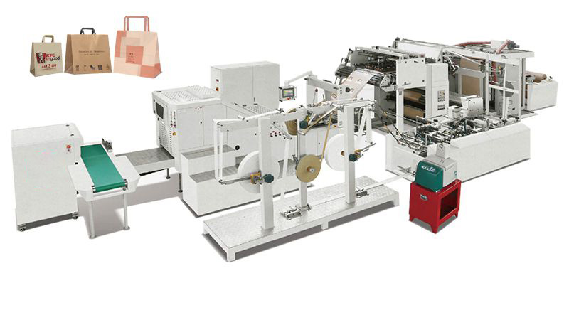Block Bottom Bag Making Machine (SOS Bag with Flat Handles)