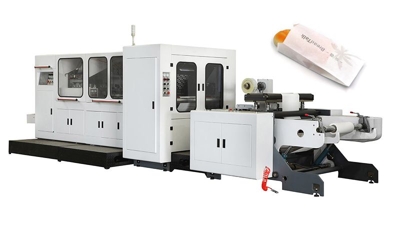 Flat and Satchel Paper Bag Making Machine (with 2 Color Flexo Printer)